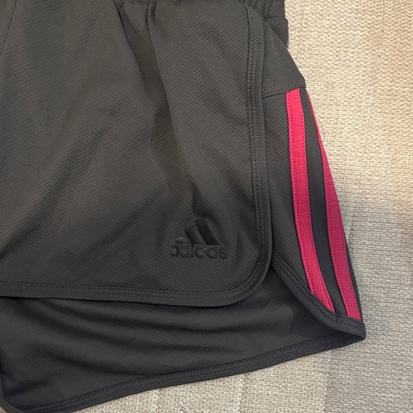 Adidas Women's Grey and Pink Athletic Shorts - Picture 8 of 11